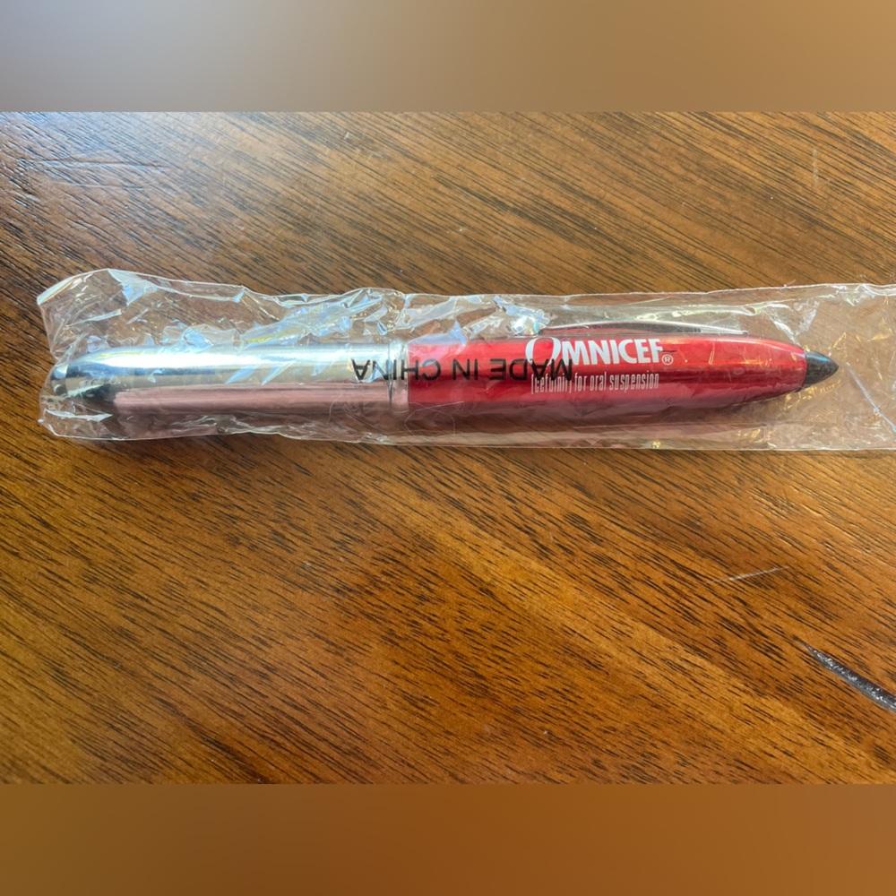 NEW Omnicef Pharmaceutical Drug Rep Metal Pen Premium Light Up UNTESTED Promo